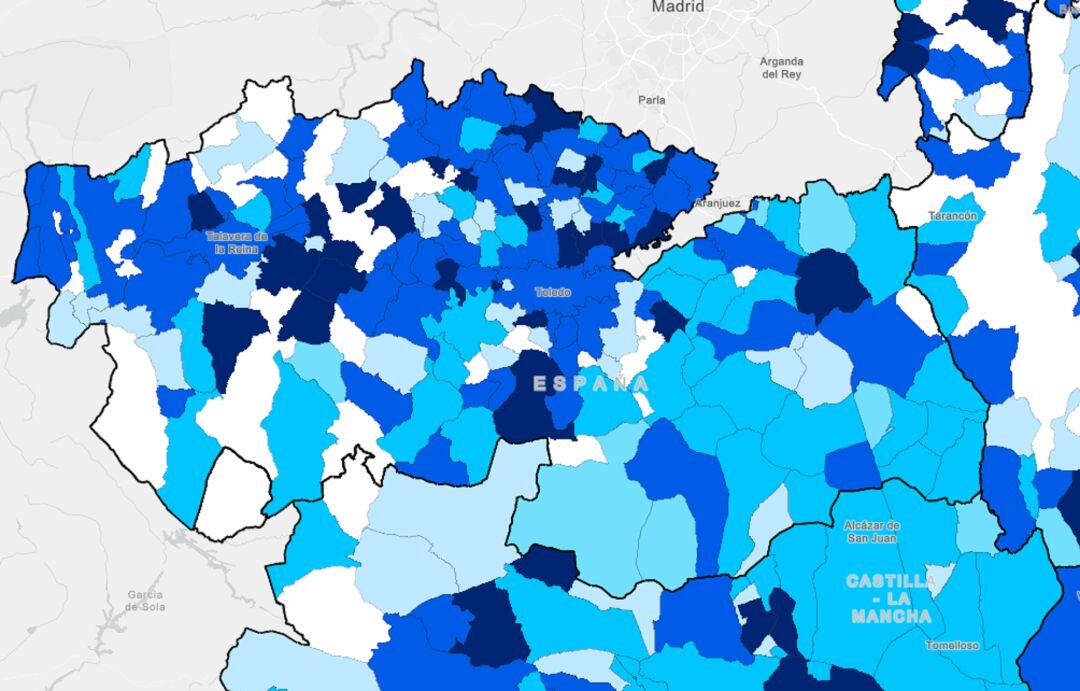 Evolución de las cifras covid por municipios hasta el 1 de agosto