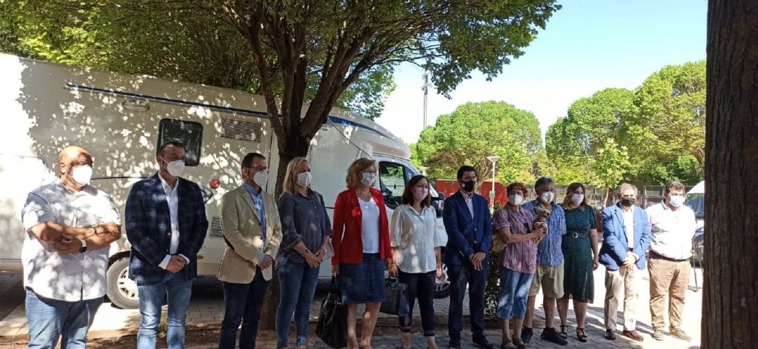 Inauguración del parking de autocaravanas en Alcázar de San Juan