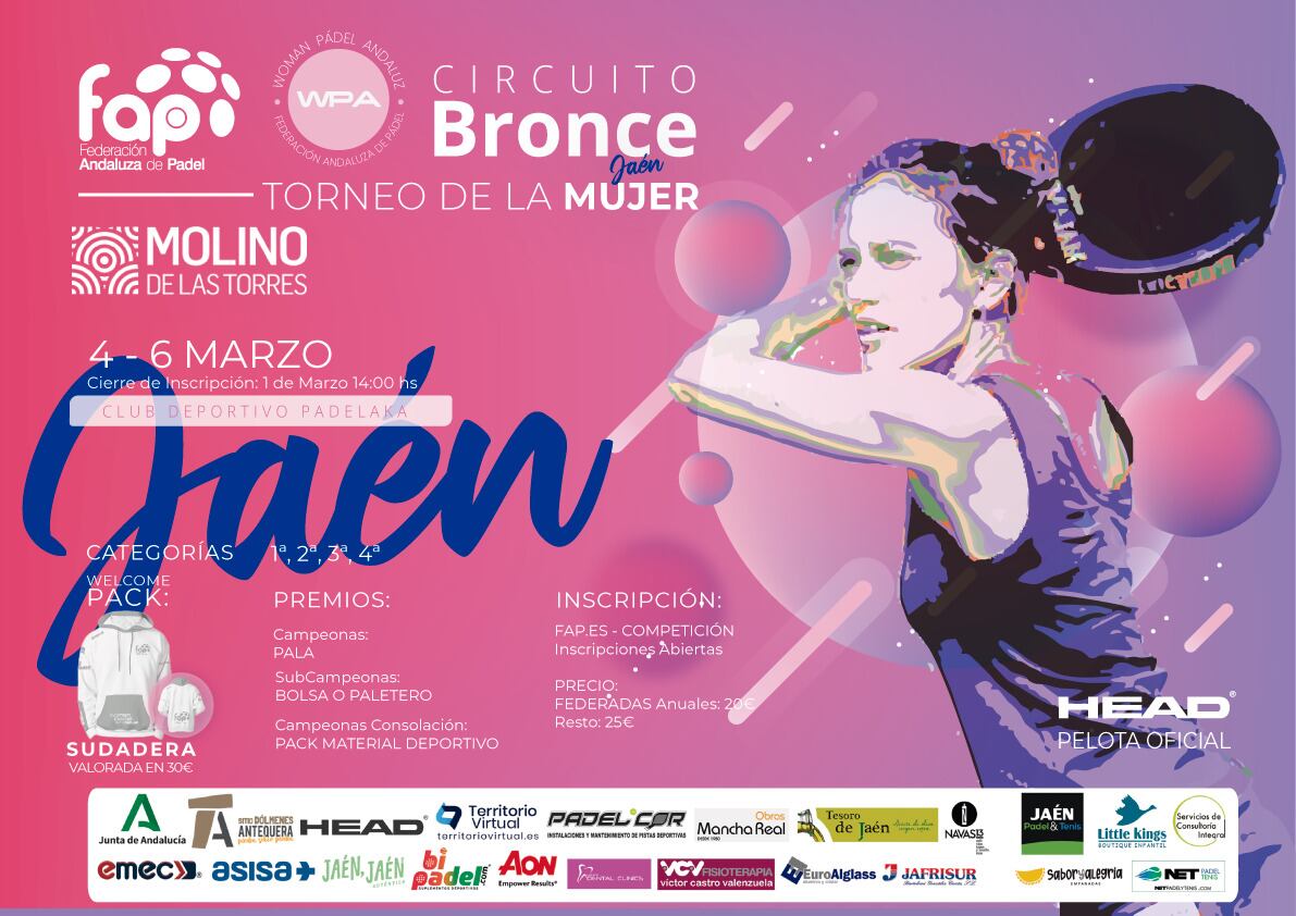 El torneo se jugará en Padelakademia de Jaén.