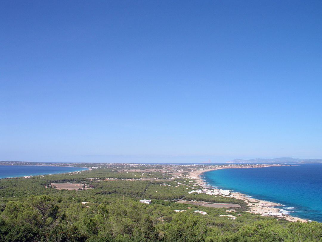 Imagen aérea de la isla de Formentera