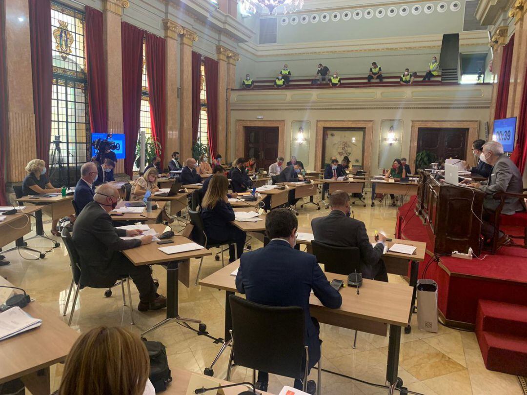 Pleno municipal en el Ayuntamiento de Murcia