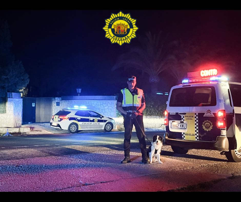 Policía Local de Novelda poniendo en marcha la Unidad Canina