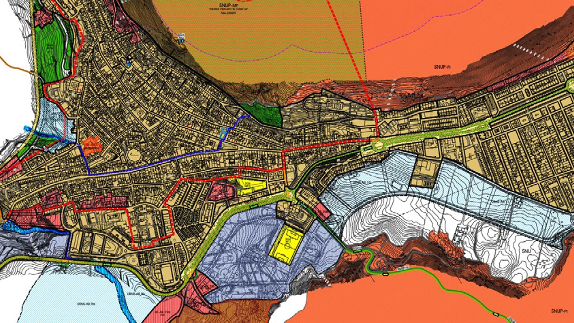 Detalle general del nuevo PGOU de Archidona