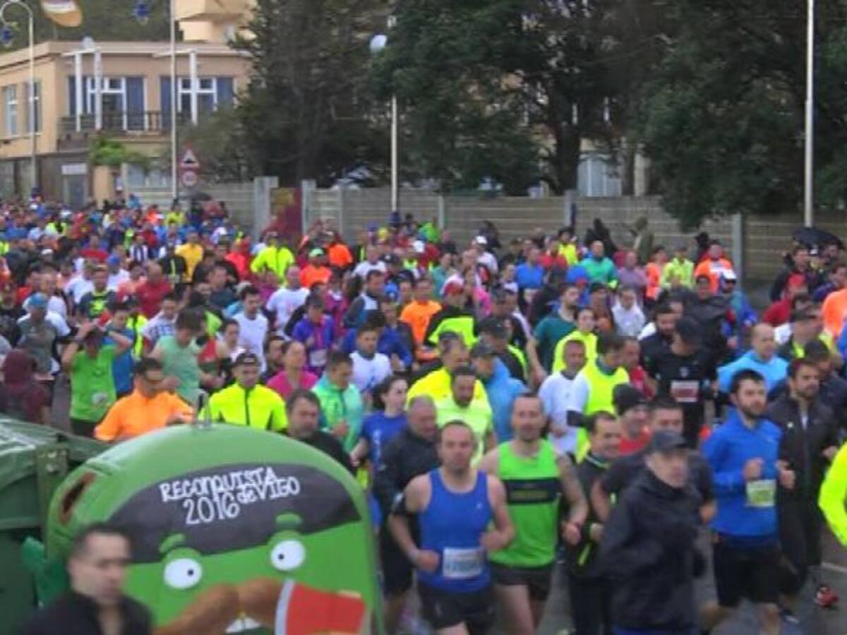 Lolo Penas, ganador de la Vig-Bay con un crono de 1 hora 9 minutos y 58 segundos