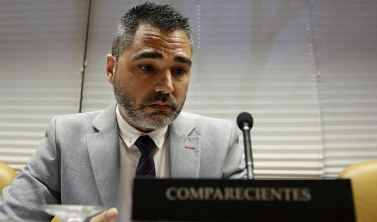 Alejandro de Pedro en su comparecencia en la Asamblea de Madrid