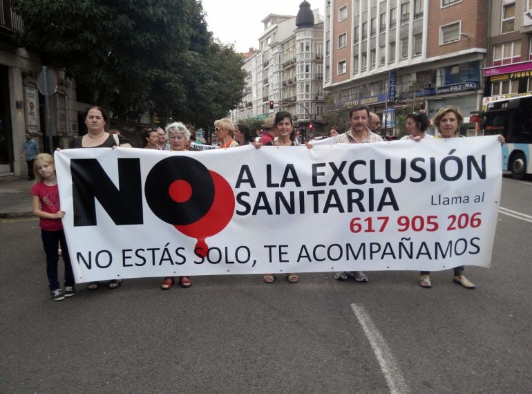 Protesta de la Plataforma contra la Exclusión Sanitaria 