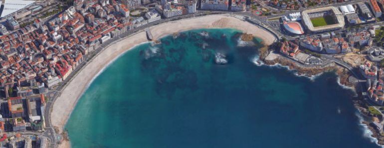 Ensenada de Riazor y Orzán.