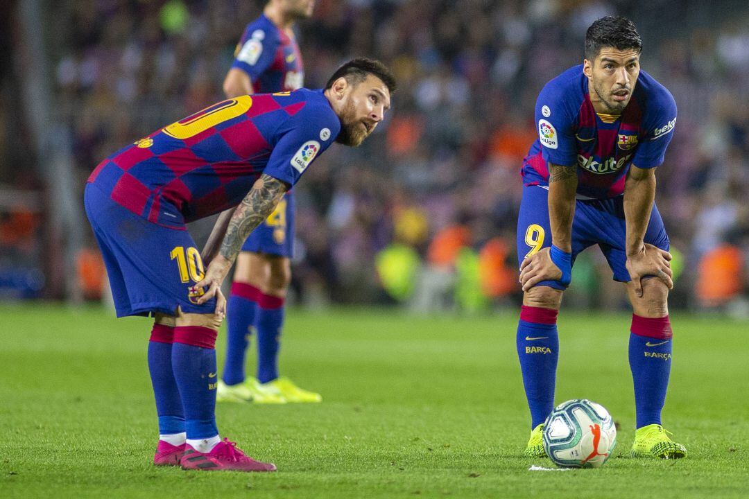 Lionel Messi y Luis Suárez durante un partido de La Liga