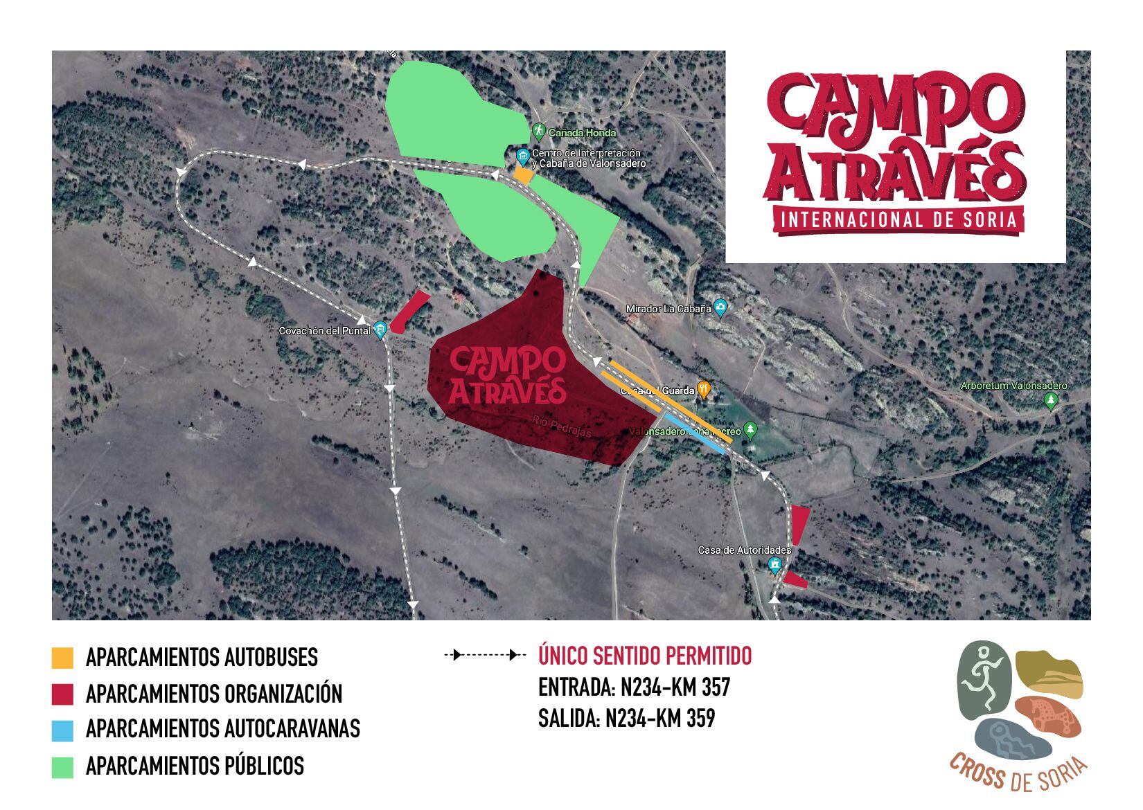 Plano del XXIX Cross de Soria 2023.