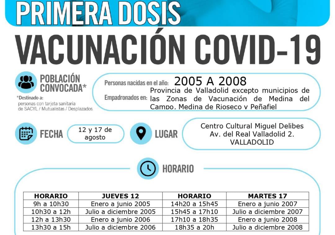 Convocatoria masiva para los nacidos entre 2002 y 2008