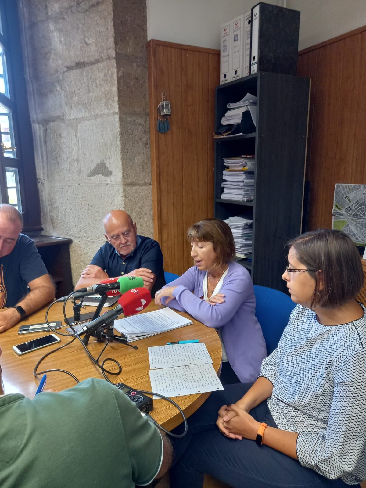 De izq. a dcha. Pedro Fernández, Mabel Fernández y Silvia Blanco