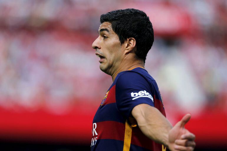 Luis Suárez, durante un partido con el Barça