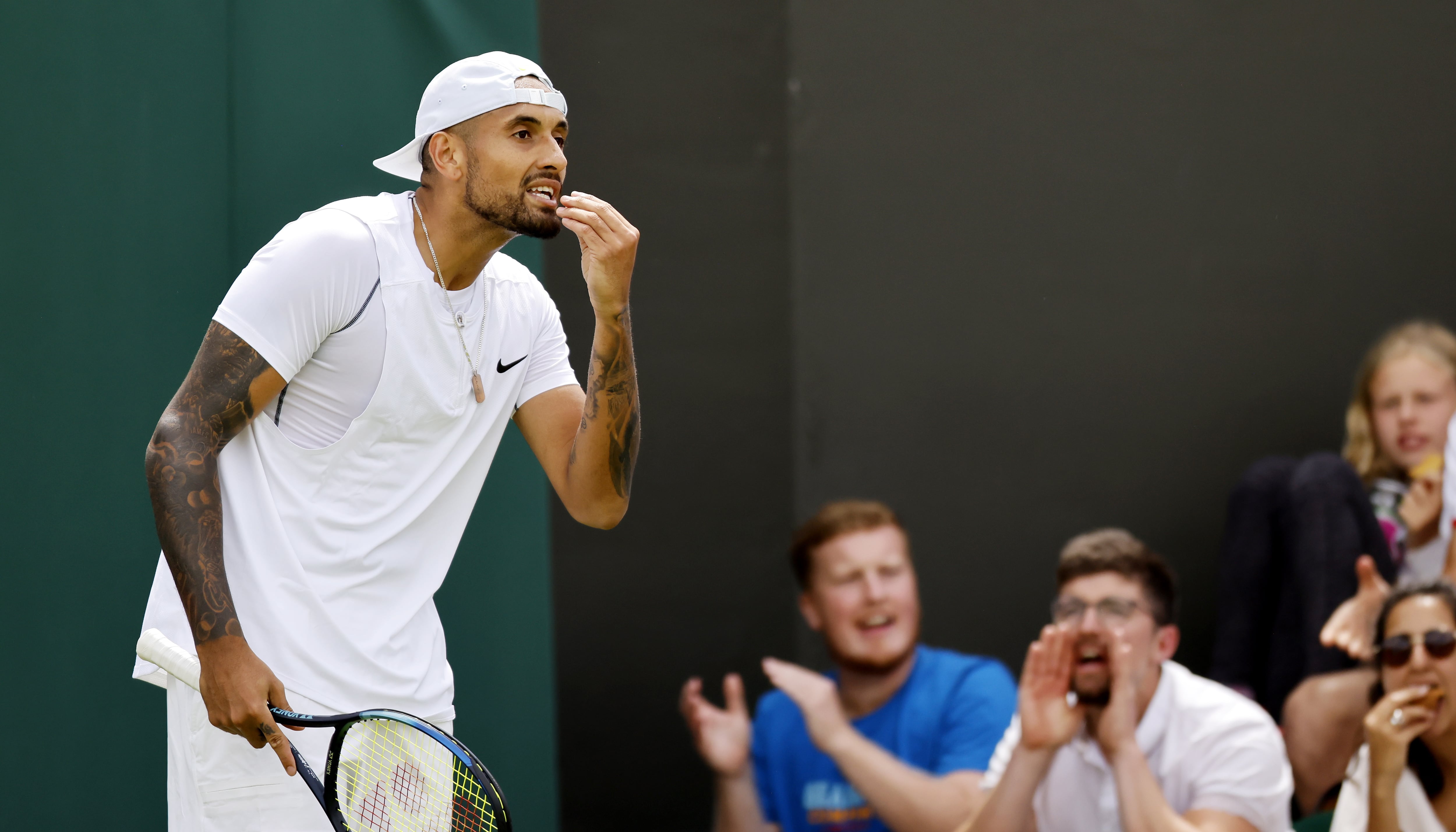 Nick Kyrgios, durante su partido contra Paul Jubb en Wimbledon