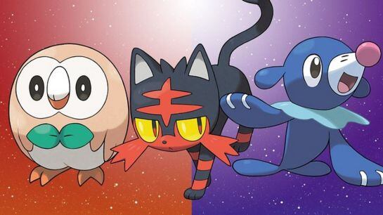 Rowlet, Litten y Popplio, los tres Pokémon iniciales.