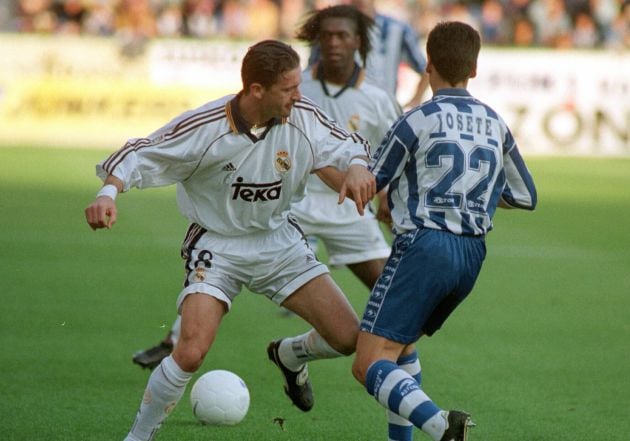 Mijatovic y Seedorf, juntos durante un partido con el Real Madrid