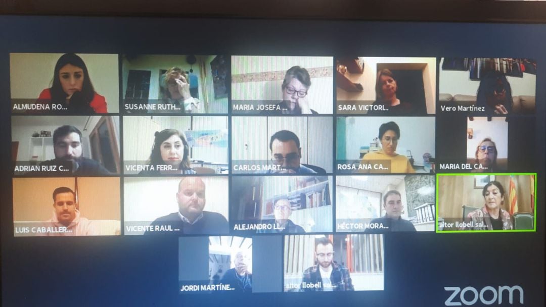 Sesión plenaria telemática del ayuntamiento de Teulada