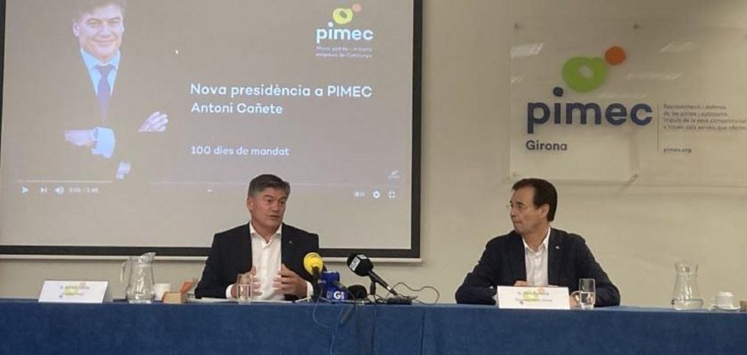 La roda de premsa d&#039;Antoni Cañete i Pere Cornellà