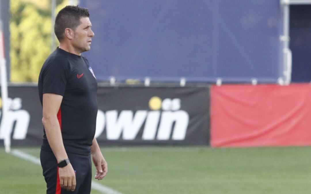 Nacho Fernández, durante un partido con el filial del Atlético de Madrid