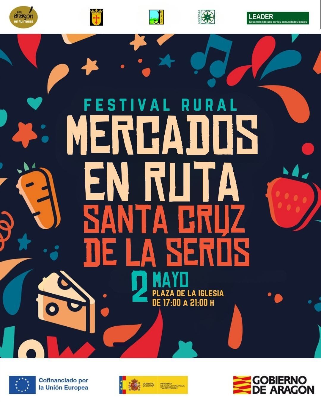 Los productores se instalan en la plaza de la iglesia de Santa Cruz de la Serós toda la tarde