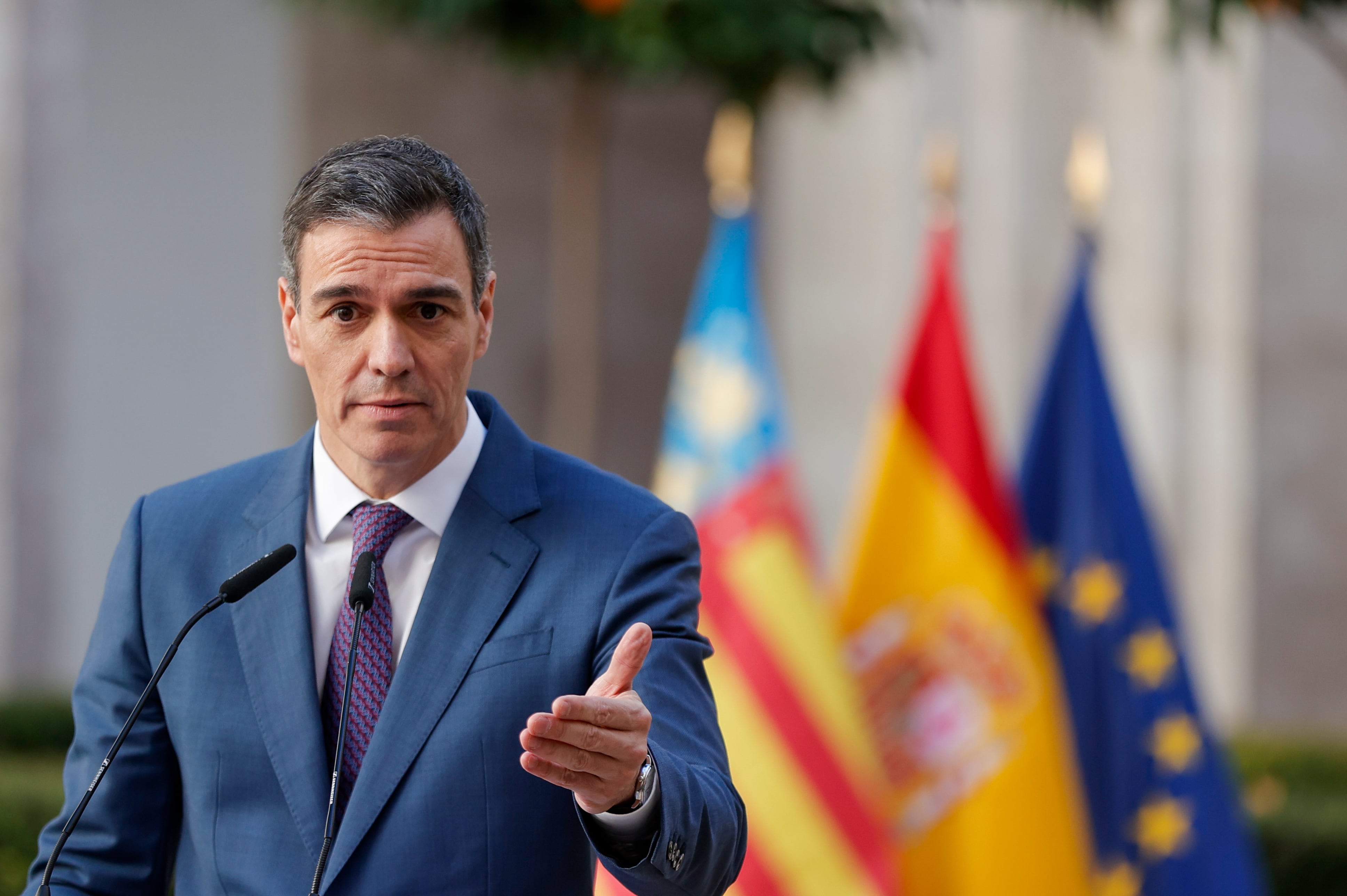 El presidente del Gobierno, Pedro Sánchez, durante su comparecencia tras la reunión interministerial sobre la DANA