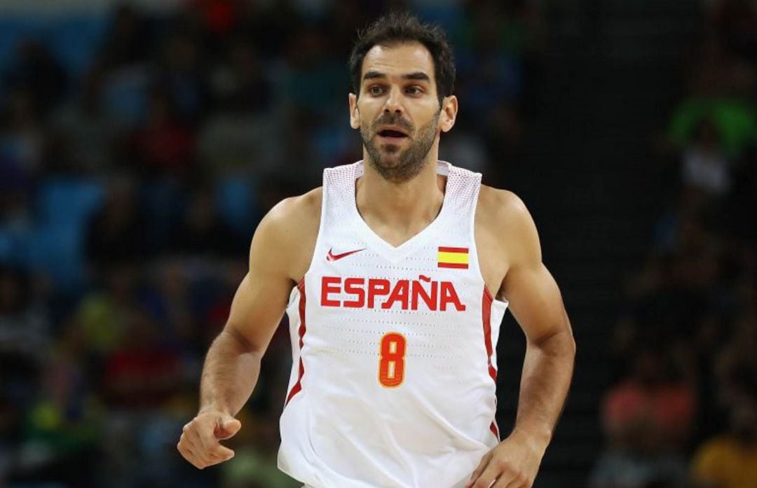 José Calderón, en un partido con la selección española