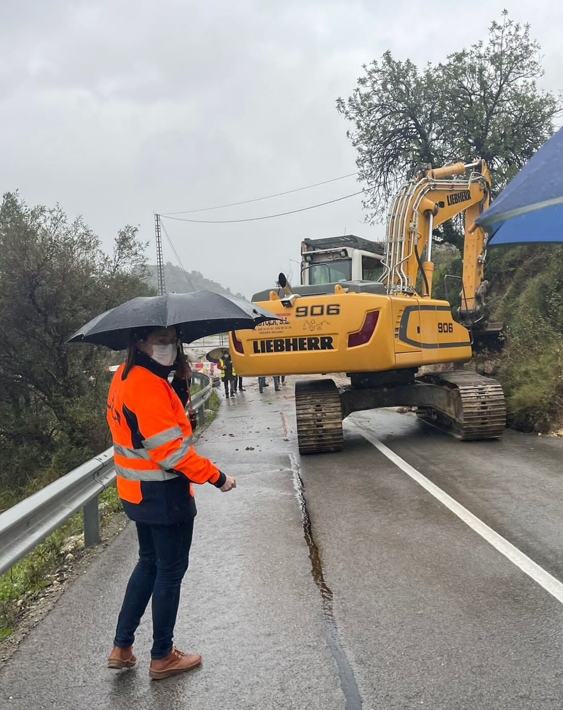 Trabajos en la carretera.