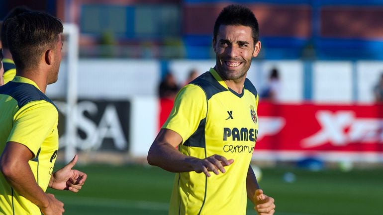 Bruno Soriano en un entrenamiento en la Ciudad Deportiva.