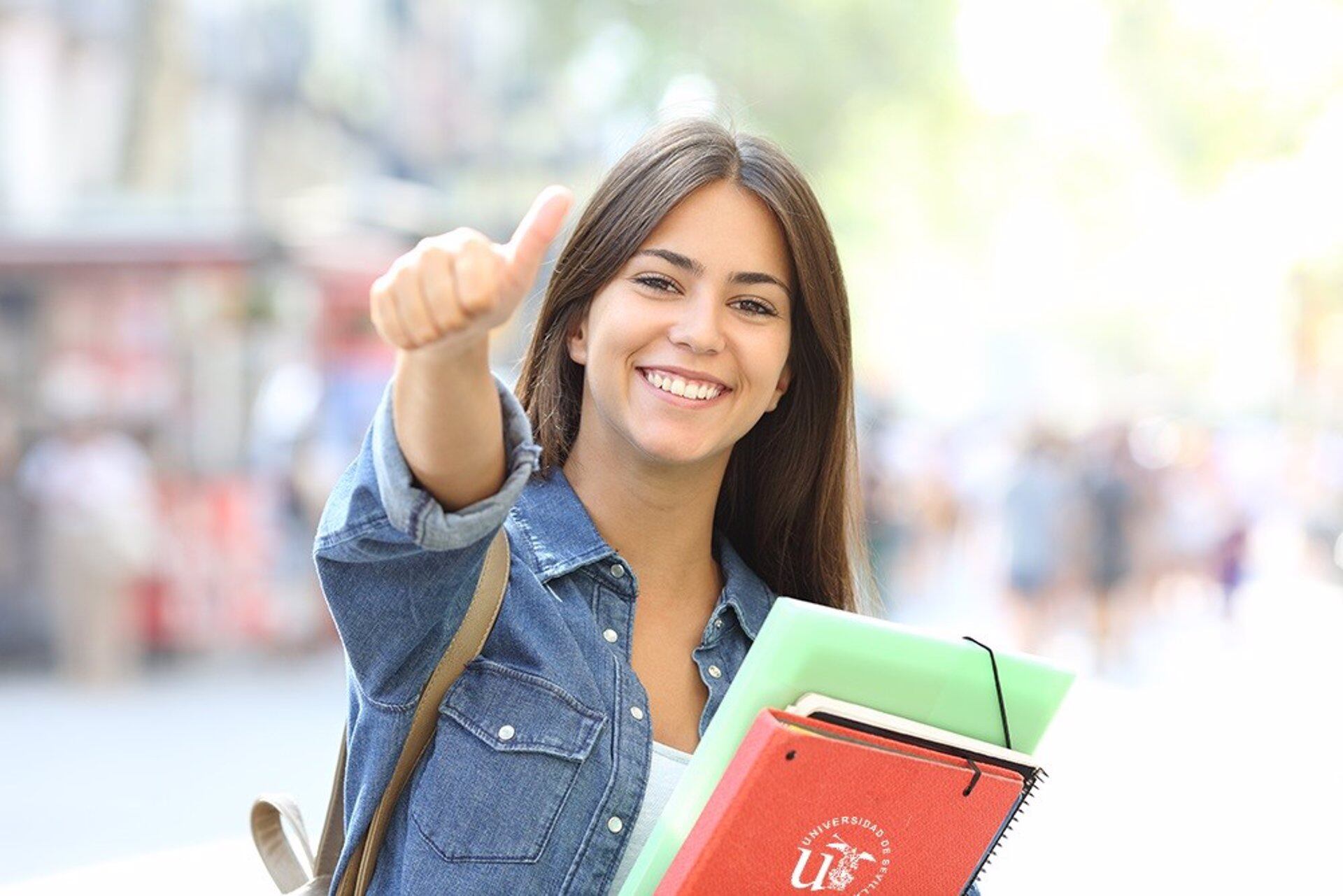 Una estudiante de la Universidad de Sevilla.