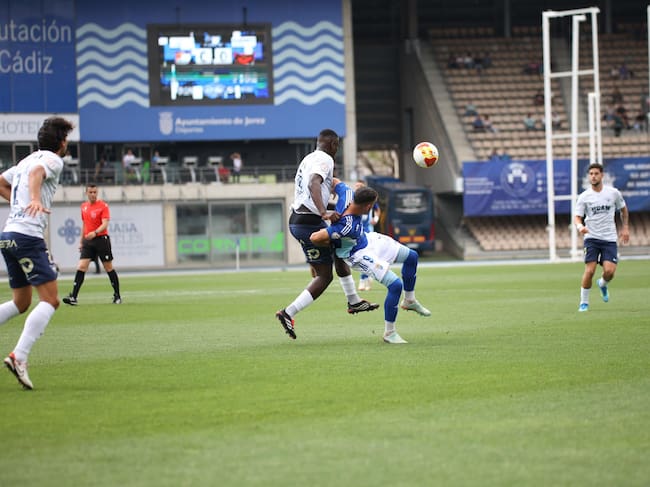 Imagen del partido del Xerez CD ante el UCAM Muria
