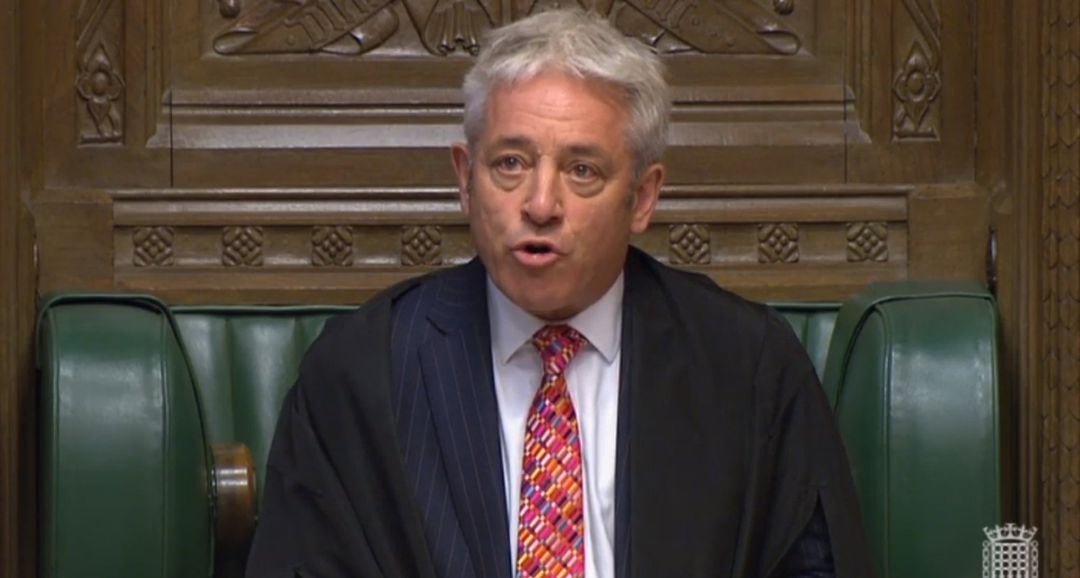 El presidente de la Cámara de los Comunes del Parlamento británico, John Bercow