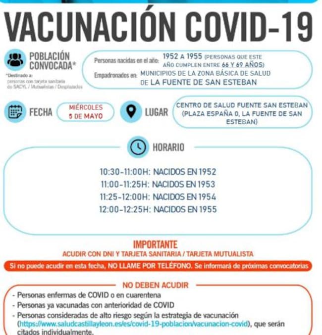 Detalles del proceso de vacunación en La Fuente de San Esteban