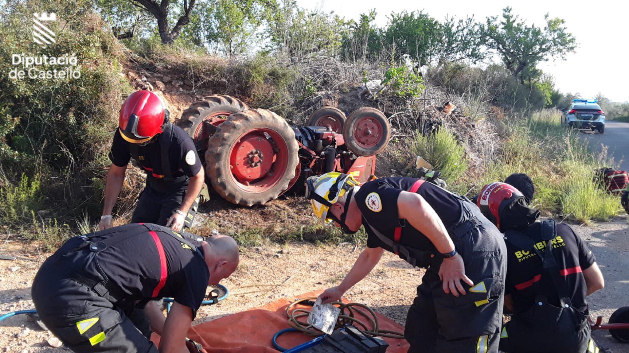 Muere varón en un accidente de tractor