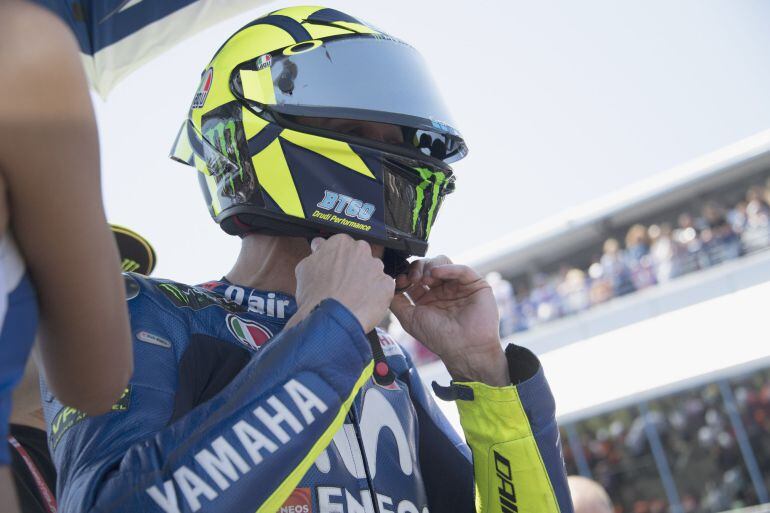 Valentino Rossi durante el GP de España. 