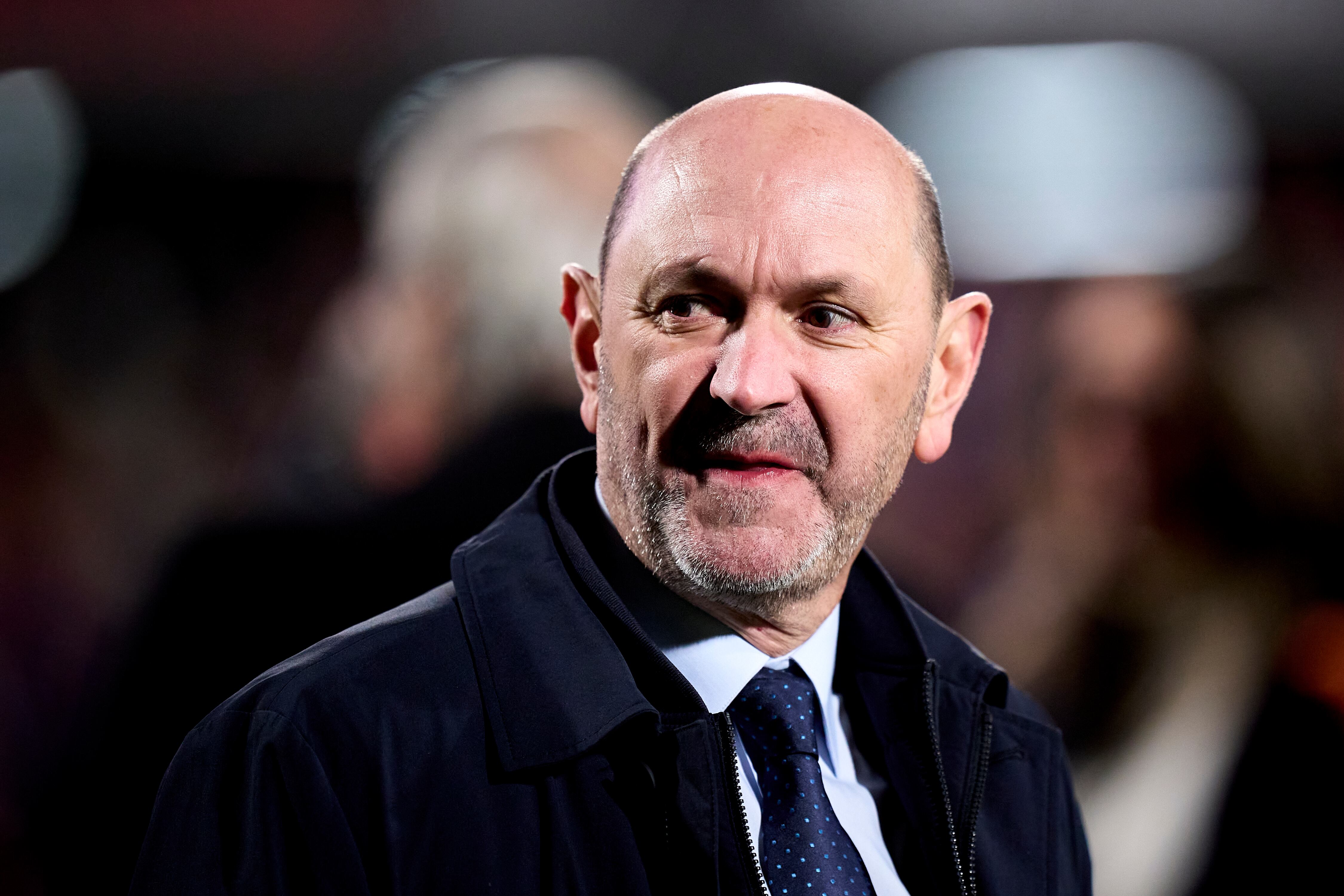 Louzán, durante la final de la Supercopa de España