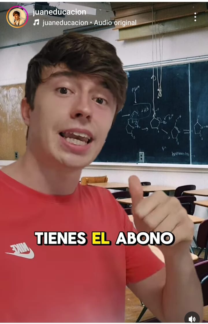 Juan Educación, en Instagram y Tik Tok