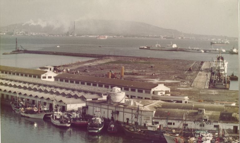 El primer enclave de Maersk en el Puerto de Algeciras. Aún no habían llegado las dos primeras gruas.