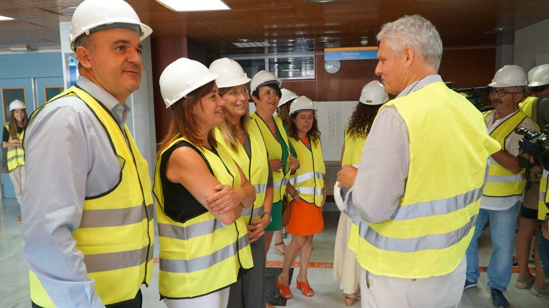 Un momento durante la visita