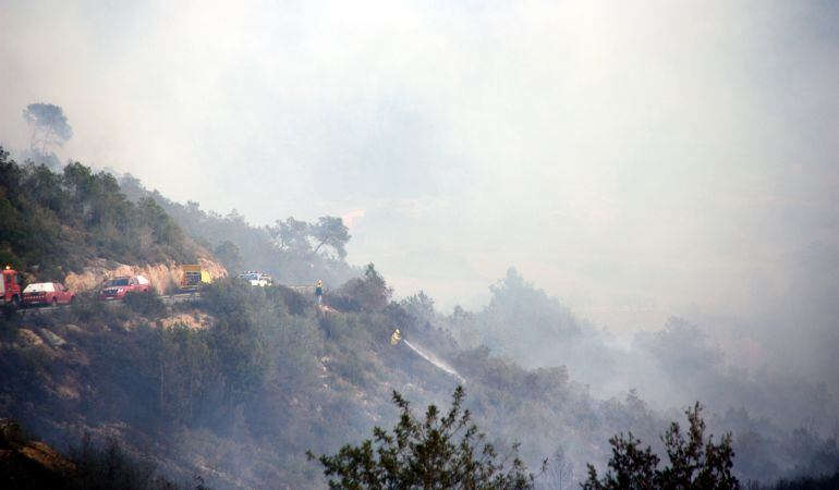 Imatge aèrea de l&#039;incendi. 