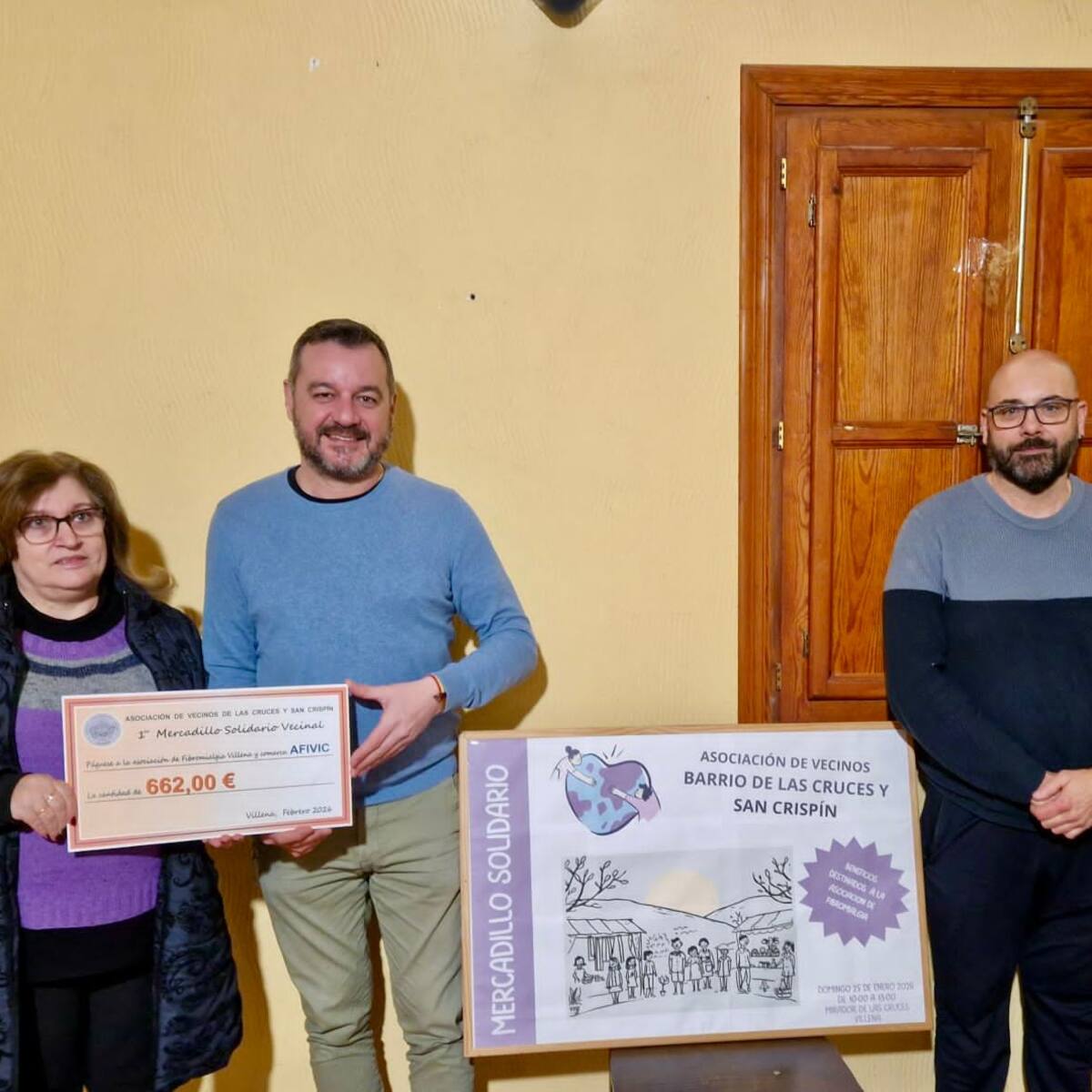 662 euros para AFIVIC gracias al Mercadillo vecinal solidario de Las Cruces