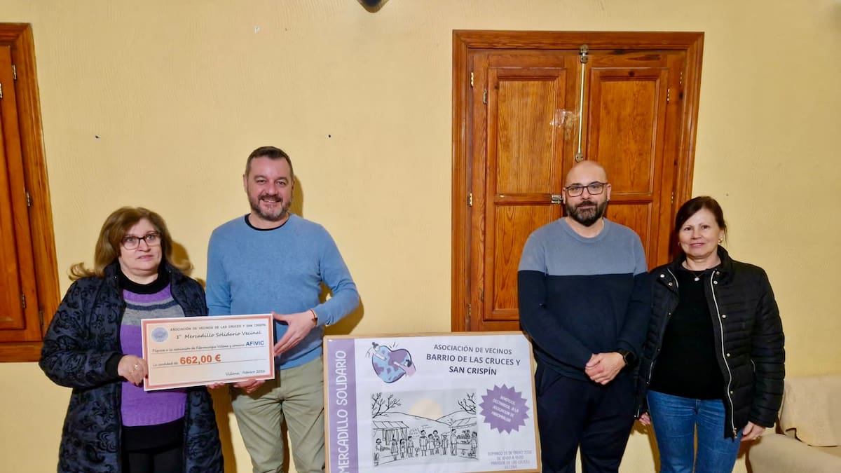 662 euros para AFIVIC gracias al Mercadillo vecinal solidario de Las Cruces