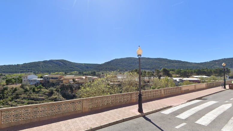 Avenida España en Bocairent. Foto: Google Maps.