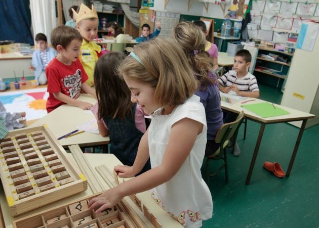 Clase con el método Amara Berri en la escuela pública San Agustín de Tenerife.