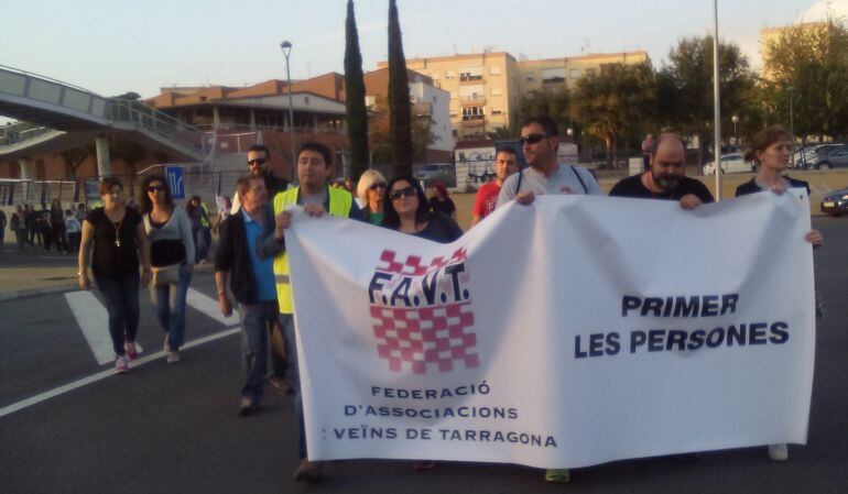 Pancarta de la manifestació.