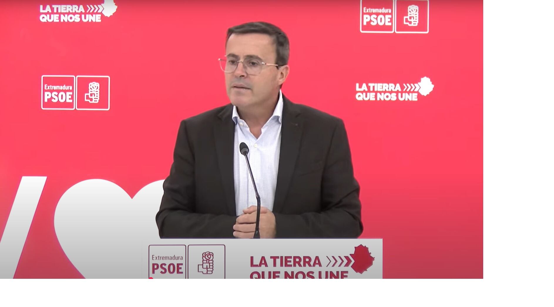 El secretario General del PSOE de Extremadura, Miguel Gallardo