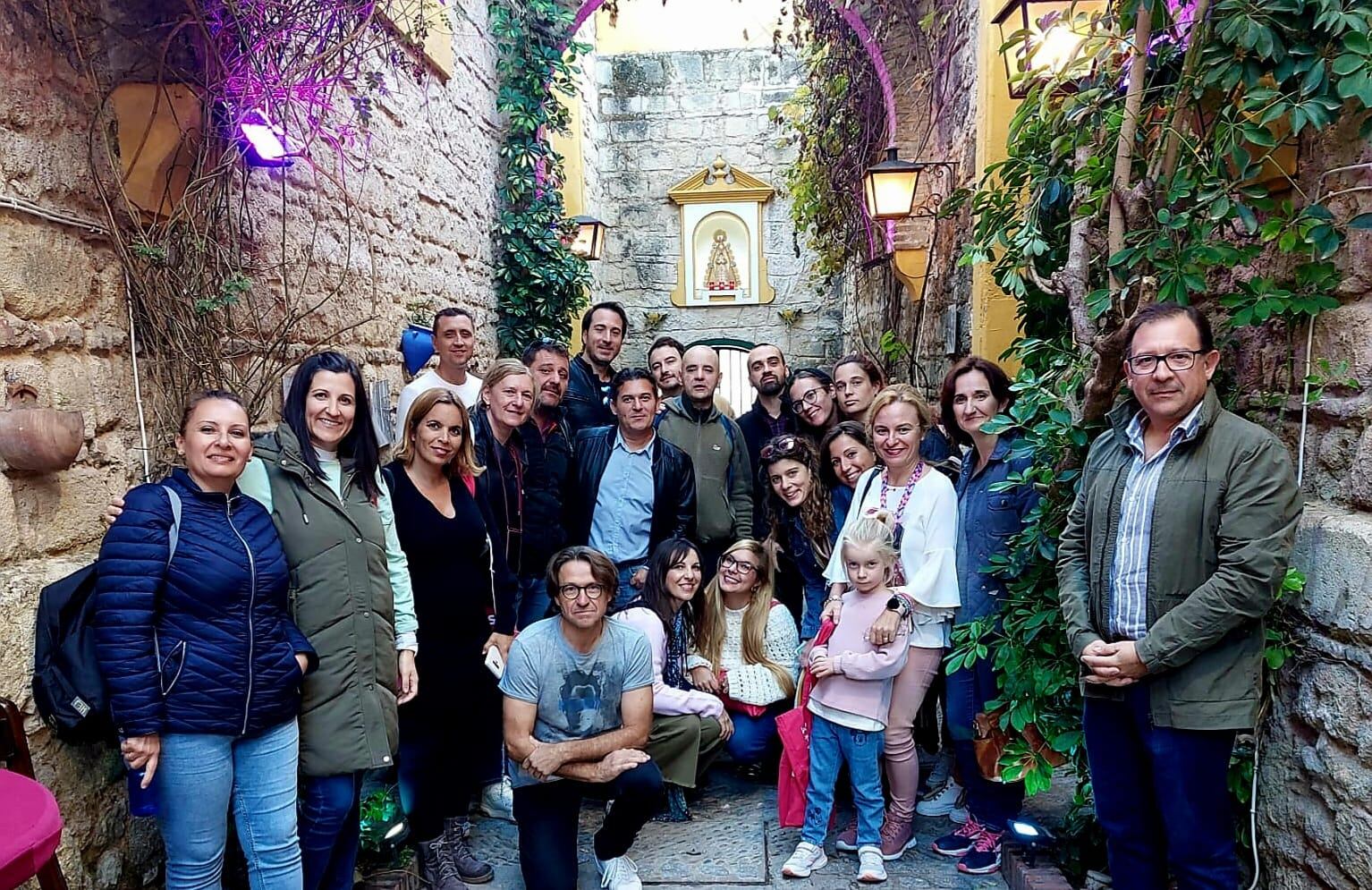 Los blogueros durante su visita a la ciudad de Jerez / Clúster Turístico Destino Jerez