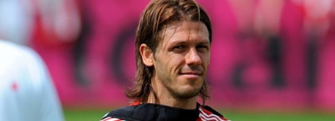 Demichelis  en un entrenamiento del Bayern