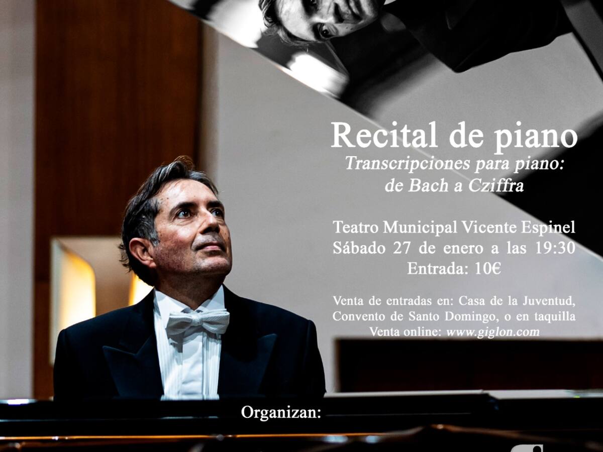 El conservatorio de Música de Ronda organiza un recital de piano del maestro Juan Ignacio Fernández Morales