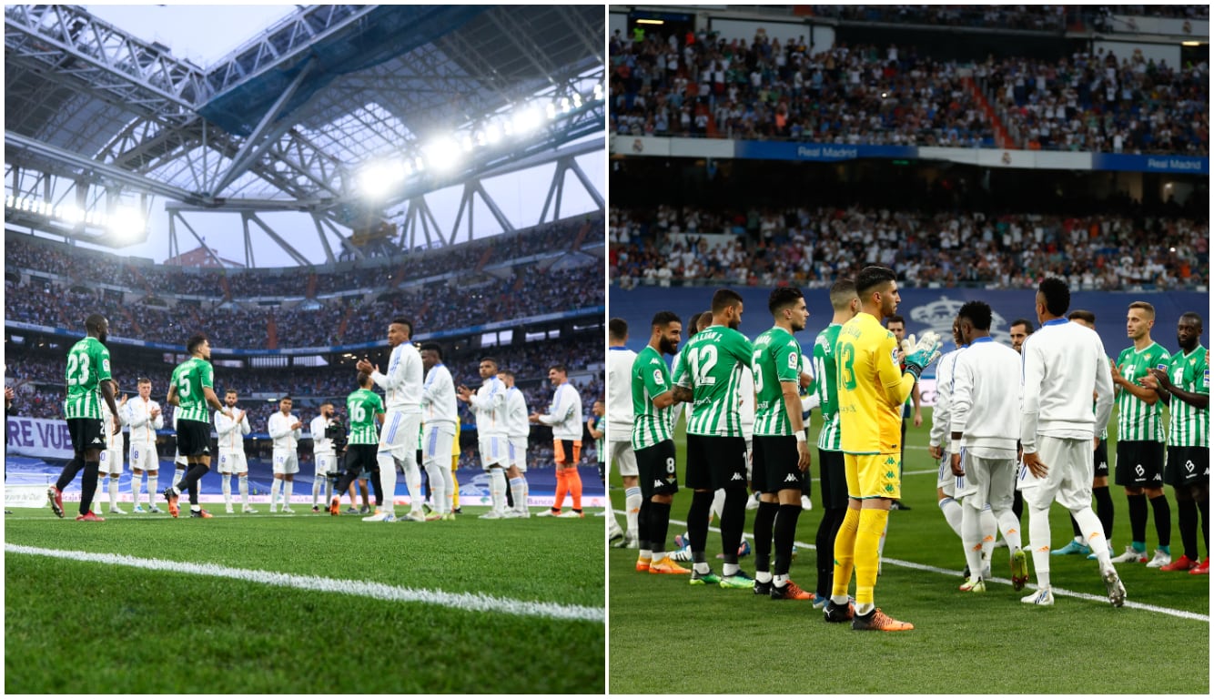 Real Madrid y Real Betis se hicieron pasillo mutuamente.