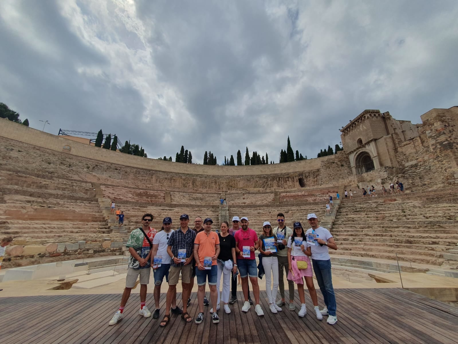 Los miembros de InterRías visitaron el Teatro Romano de Cartagena