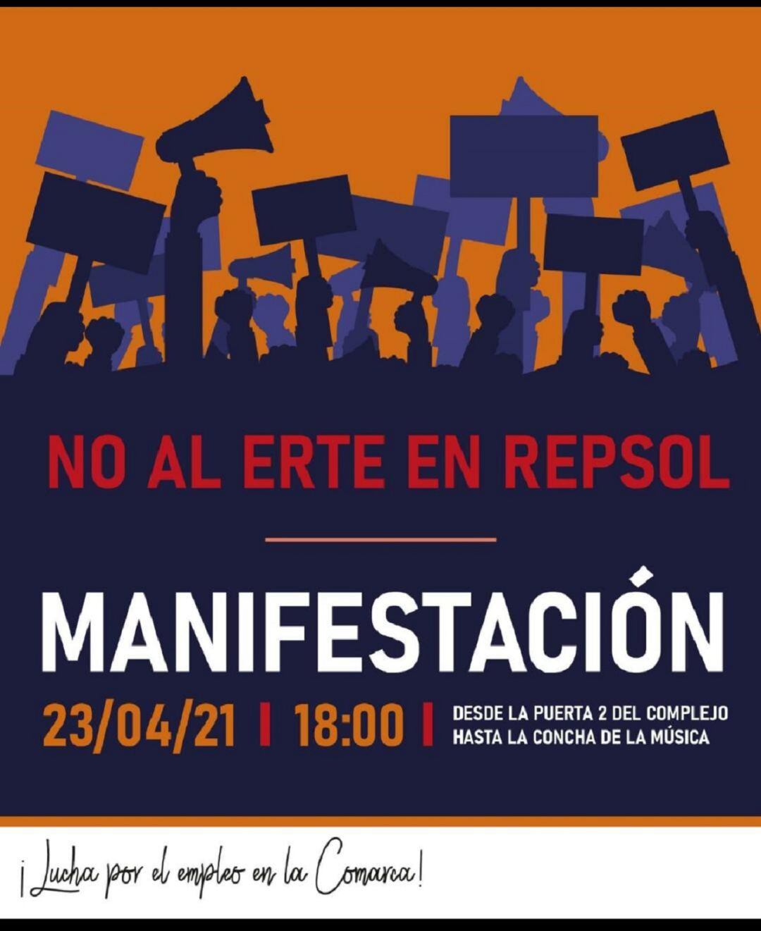 Cartel oficial de la manifestación del 23 de abril en Puertollano